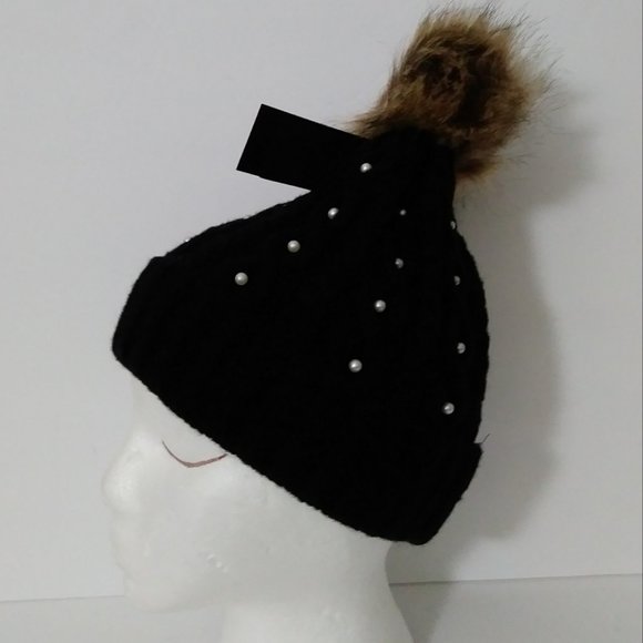 Marcus Adler Embellished Faux Fur Pom Pom Beanie - Picture 5 of 14
